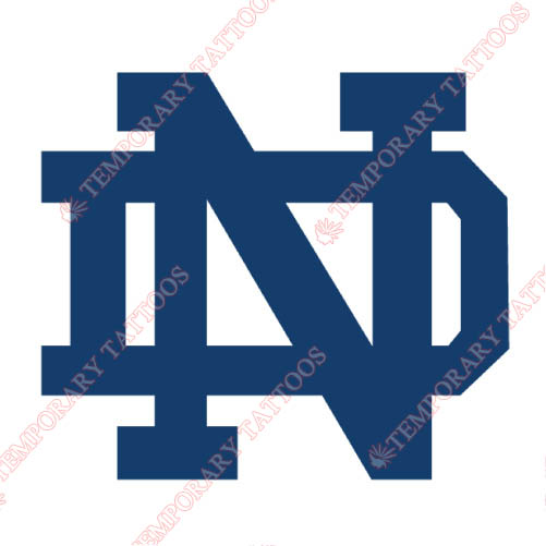 Notre Dame Fighting Irish Customize Temporary Tattoos Stickers NO.5731